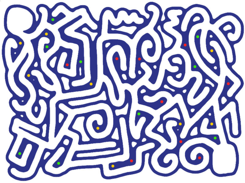 a squiggly maze